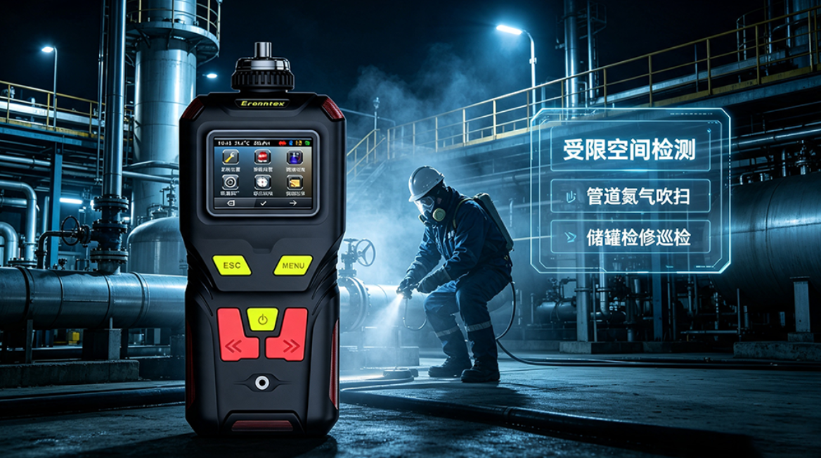 便携式氮气检测报警仪MS400-N2：糖心VLOG免费观看打造复杂工况下氮气安全监测利器